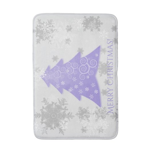 Lavender Festive Kerstmis Badmat (Voorkant Verticaal)