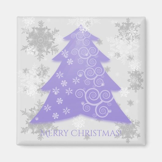 Lavender Festive Kerstmis Magnet (Voorkant)