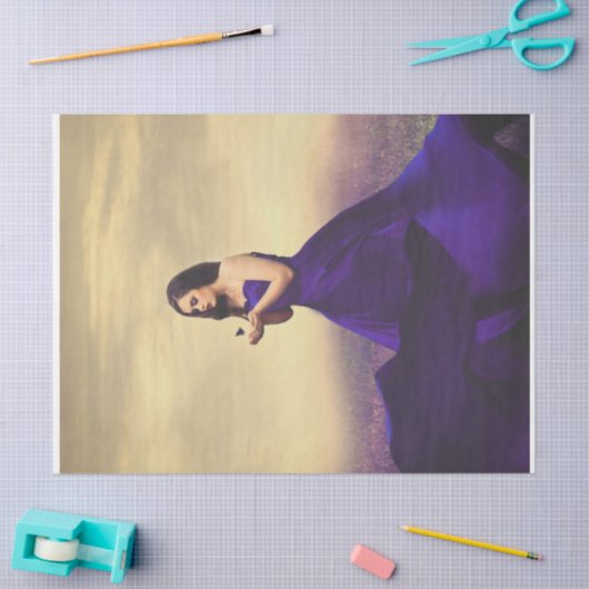 Lavender Field Fae - Ontkoppelingspagina Tissuepapier (Craft)