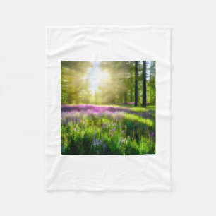 Lavender Field Fleece Deken