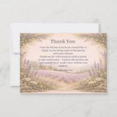 Lavender Field Garden Birthday Bedankkaart (Voorkant)