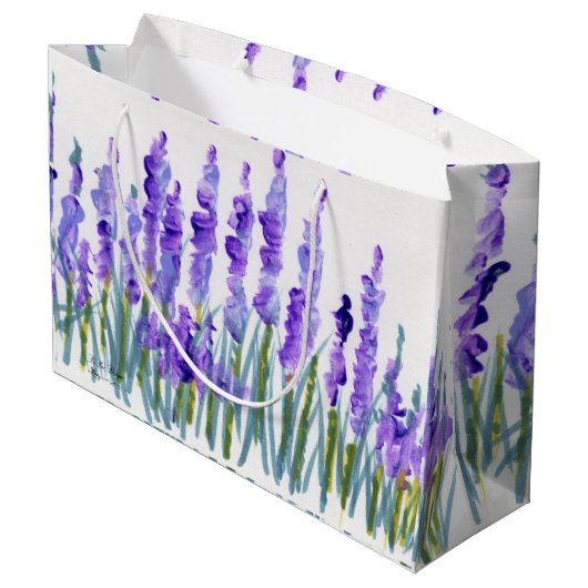 Lavender Field Gift Bag Groot Cadeauzakje (Achterkant Gekanteld)