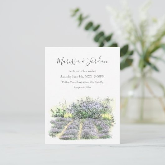 Lavender Field Kaart (Staand voorkant)