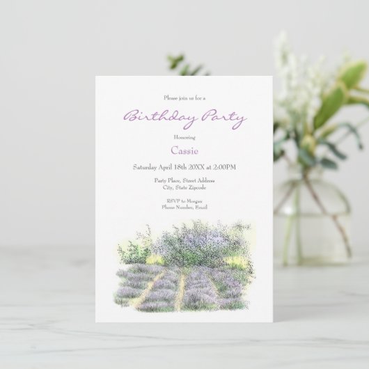 Lavender Field Kaart (Staand voorkant)