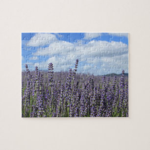 Lavender Field met Blue Sky en White Clouds Legpuzzel