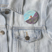 Lavender Field of Memories Ronde Button 5,7 Cm (In situ)