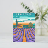 Lavender Field Provence France Briefkaart (Staand voorkant)