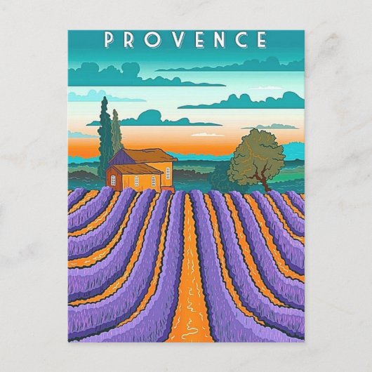 Lavender Field Provence France Briefkaart (Voorkant)