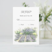 Lavender Field RSVP Kaartje (Staand voorkant)