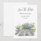 Lavender Field Save The Date (Voorkant / Achterkant)