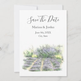Lavender Field Save The Date