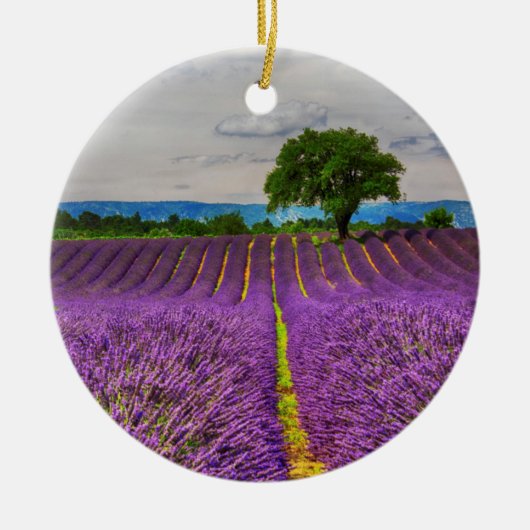 Lavender Field schilderachtig, Frankrijk Keramisch Ornament (Voorkant)