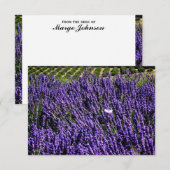 Lavender Field Specialized Blank Notecard Kaart (Voorkant / Achterkant)