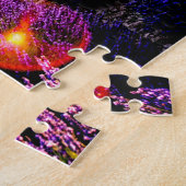 Lavender Field Sunset Jigzaag Puzzle for Adult Legpuzzel (Zijkant)