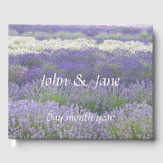 Lavender Field Wedding Guestbook Gastenboek (Voorkant)