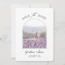 Lavender Field Wedding Lavender Save the Date Kaart