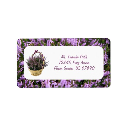 Lavender Fields and Basket Teacher Info Labels (Voorkant)