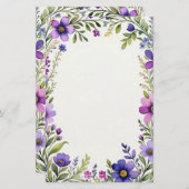 Lavender Fields Briefpapier (Voorkant / Achterkant)