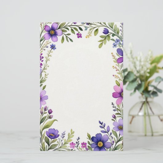 Lavender Fields Briefpapier (Staand voorkant)