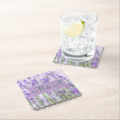 Lavender Fields bruiloft geschulpte papier Onderze Kartonnen Onderzetters (Insitu)