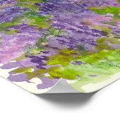 Lavender Fields Country Cabin Waterverf Painting Poster (Hoek)