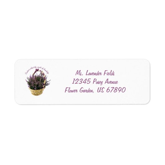 Lavender Fields en Basket Teacher Labels (Voorkant)