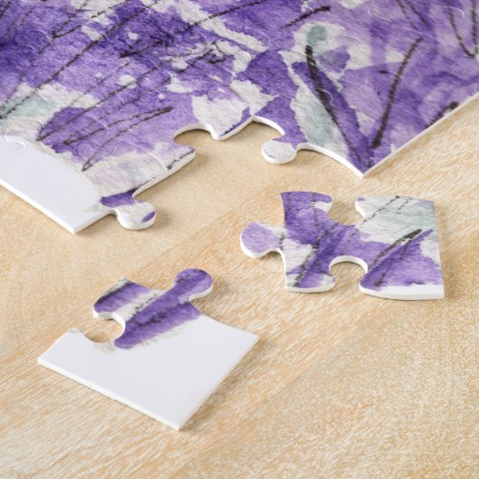 Lavender Fields France Waterverf Jigzaag Puzzle Legpuzzel (Zijkant)
