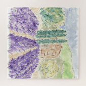 Lavender Fields France Waterverf Jigzaag Puzzle Legpuzzel (Horizontaal)