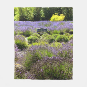 Lavender Fields in Sequim Fleece Deken