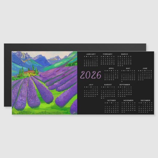 Lavender fields in the mountains  2026  Calendar (Voorkant / Achterkant)