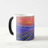 Lavender Fields op Sunset Magische Mok (Voorkant links)