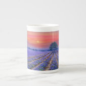 Lavender Fields op Sunset Porselein Kop (Voorkant)