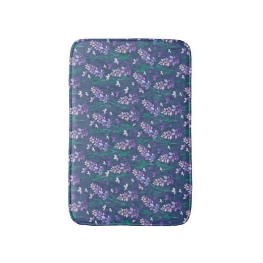 Lavender Fields patroon in Paars Badmat (Voorkant Verticaal)