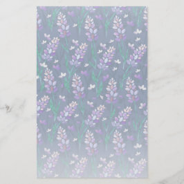 Lavender Fields patroon in Paars Briefpapier