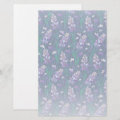 Lavender Fields patroon in Paars Briefpapier (Voorkant / Achterkant)