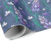 Lavender Fields patroon in Paars Cadeaupapier (Rol Hoek)