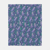 Lavender Fields patroon in Paars Fleece Deken (Voorkant)