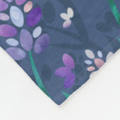 Lavender Fields patroon in Paars Fleece Deken (Hoek)