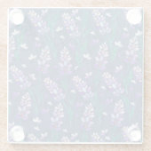 Lavender Fields patroon in Paars Glazen Onderzetter (Achterkant)