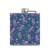 Lavender Fields patroon in Paars Heupfles (Achterkant)