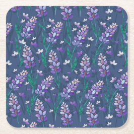 Lavender Fields patroon in Paars Kartonnen Onderzetters
