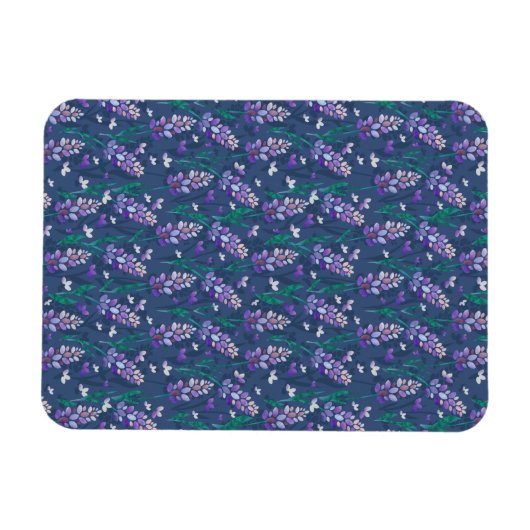 Lavender Fields patroon in Paars Magneet (Horizontaal)