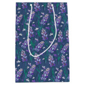 Lavender Fields patroon in Paars Medium Cadeauzakje (Voorkant)