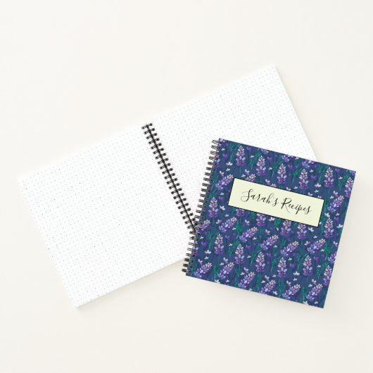 Lavender Fields patroon in Paars Notitieboek (Binnen)