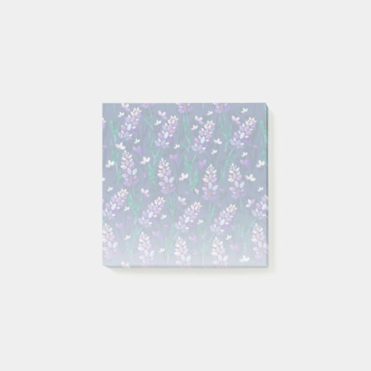 Lavender Fields patroon in Paars Post-it® Notes (Voorkant)