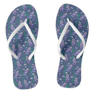 Lavender Fields patroon in Paars Teenslippers