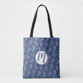 Lavender Fields patroon in Paars Tote Bag (Voorkant)