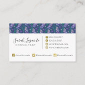 Lavender Fields patroon in Paars Visitekaartje (Achterkant)