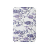Lavender Fields | Purple Watercolor Flower Pattern Badmat (Voorkant Verticaal)