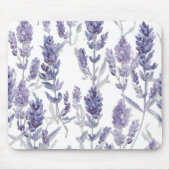 Lavender Fields | Purple Watercolor Flower Pattern Muismat (Voorkant)